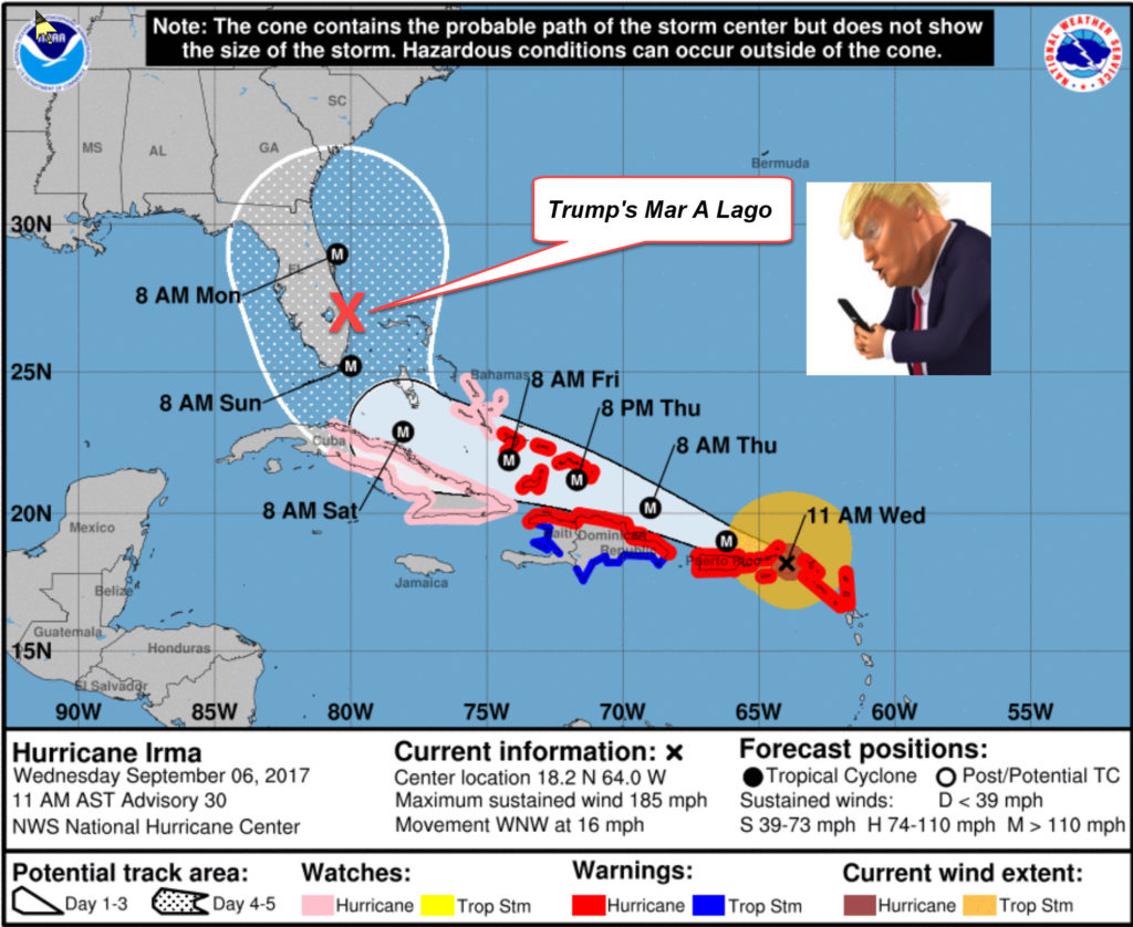 Trump's Mar-A-Lago Is Landfall For The 'Bleeding Eye' Path Of Angry ...